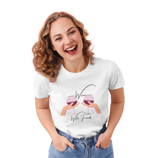 Wine With Friends | Women's Premium Tee